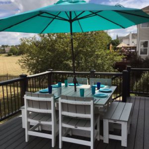 HDPE table and chairs Poly outdoor furniture Maintenance Free will not rot or deteriorate