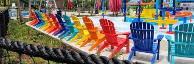 Waterpark Resin Colorful Adirondack Chairs
