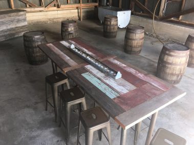 Custom outdoor table